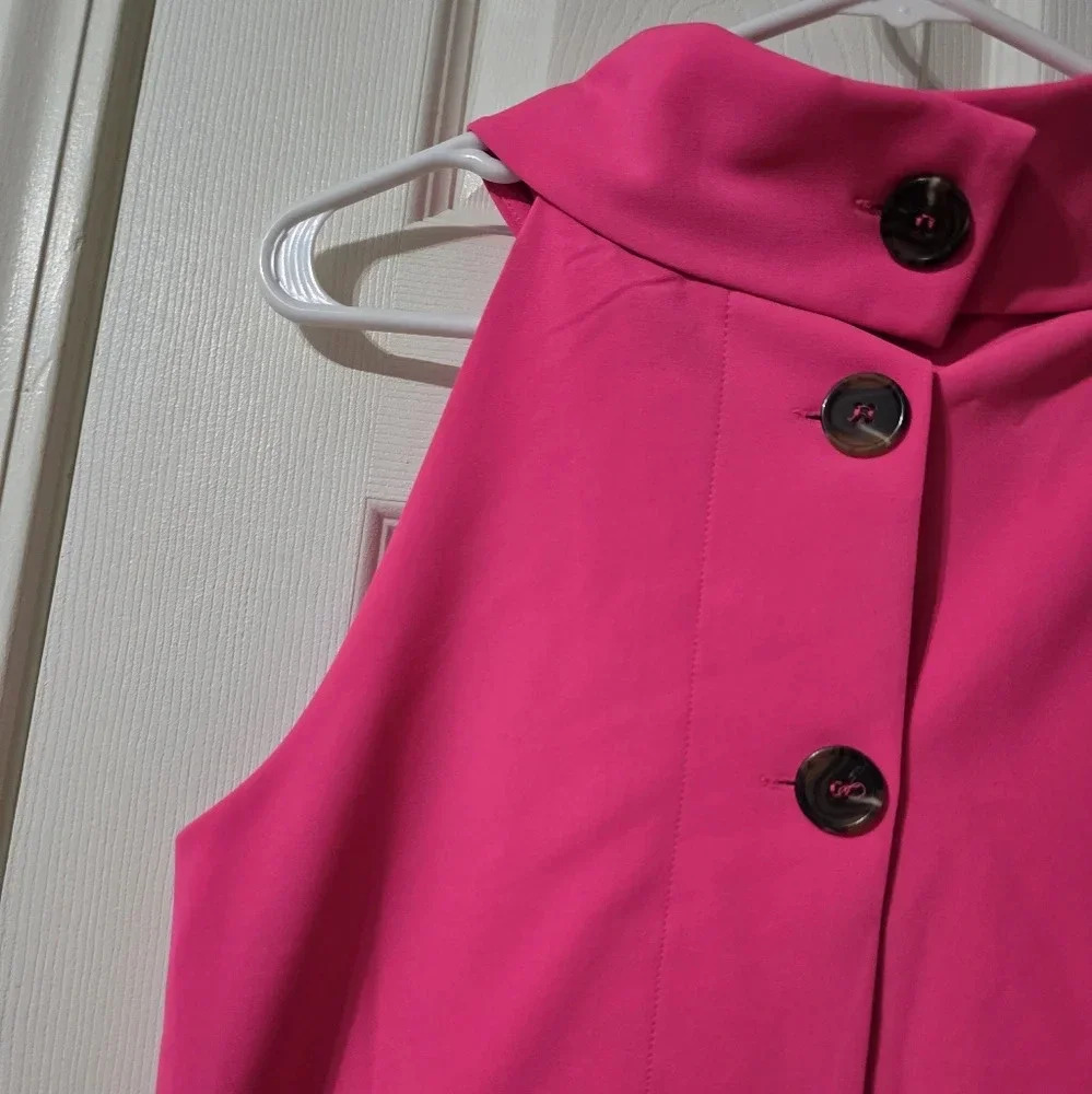STS Sail to Sable Hot Pink Hydra Cowlneck Dress, Mini Sheath Silhouette, EUC! - Picture 9 of 14